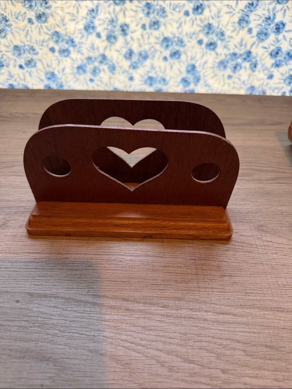 Wooden Heart Napkin or Letter Holder